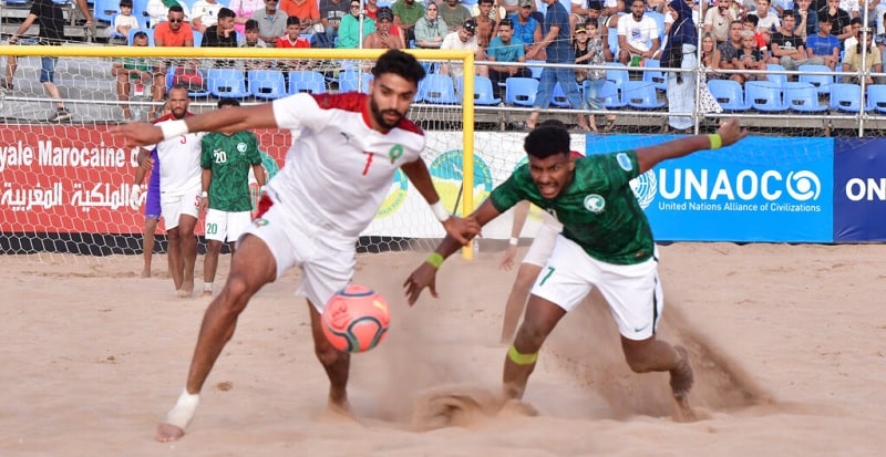 La sélection marocaine de beach-soccer