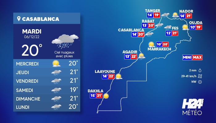Météo: les prévisions du mardi 06 décembre