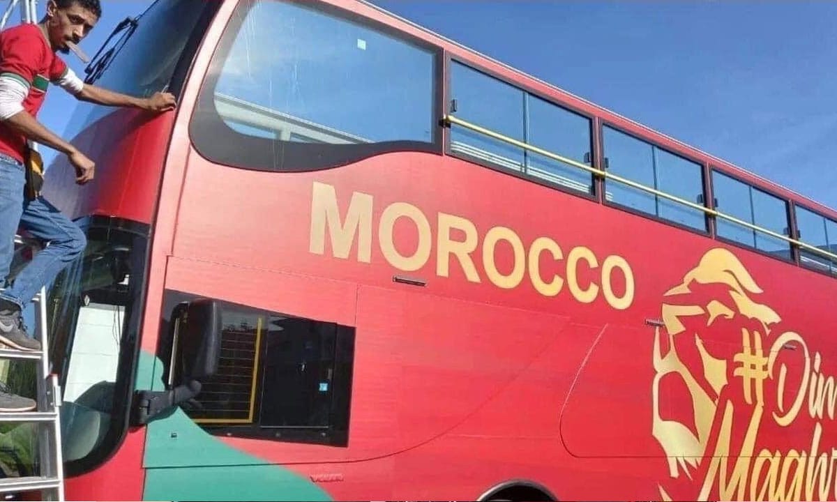 Le bus des Lions de l’Atlas fin prêt