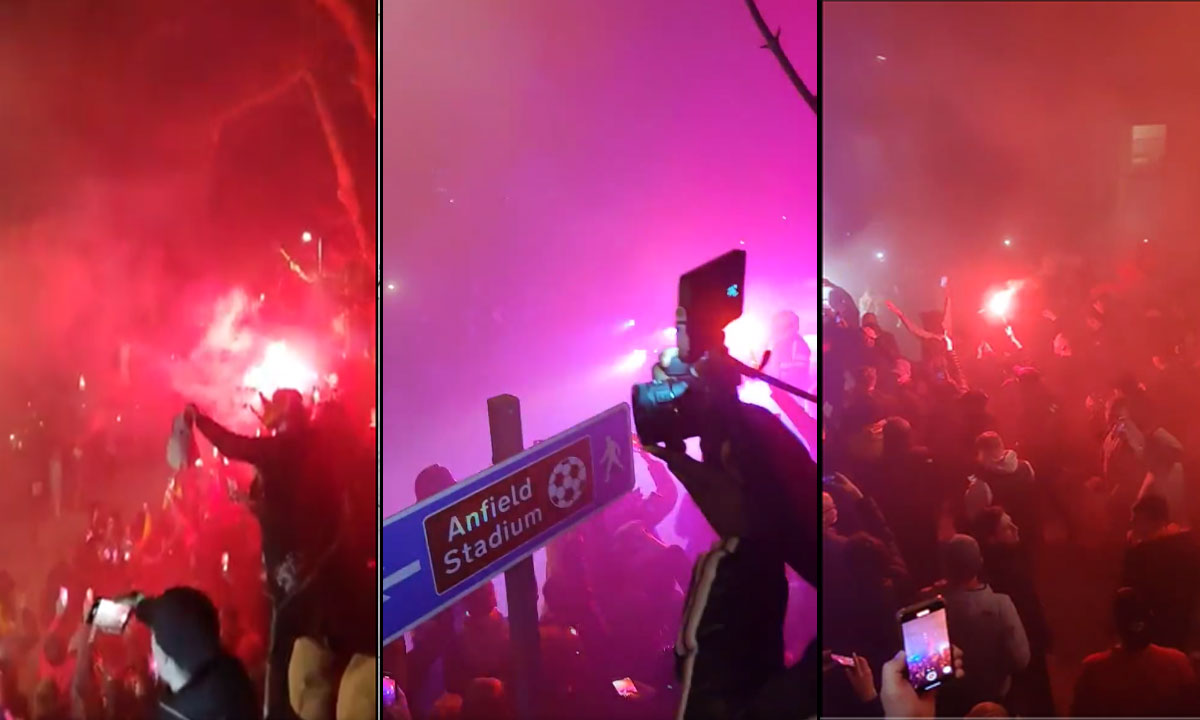 Vidéos. Real-Liverpool: les supporters des Reds réservent un accueil bouillant à leur équipe