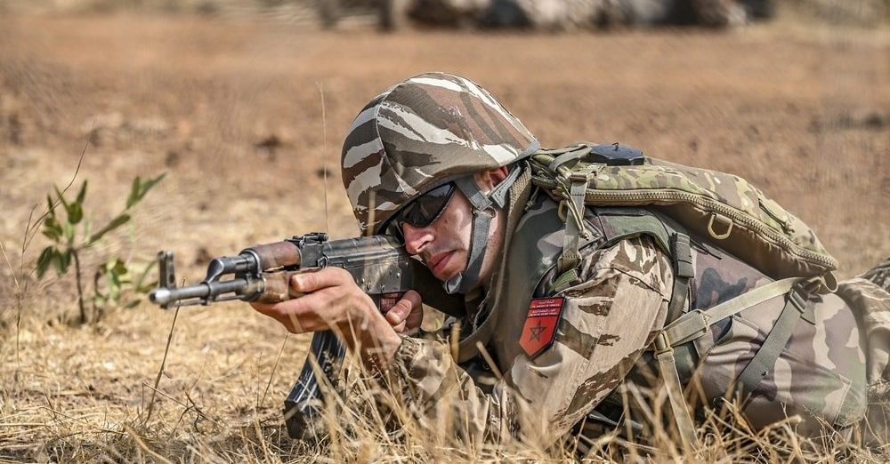 Un militaire marocain lors d'un exercice.