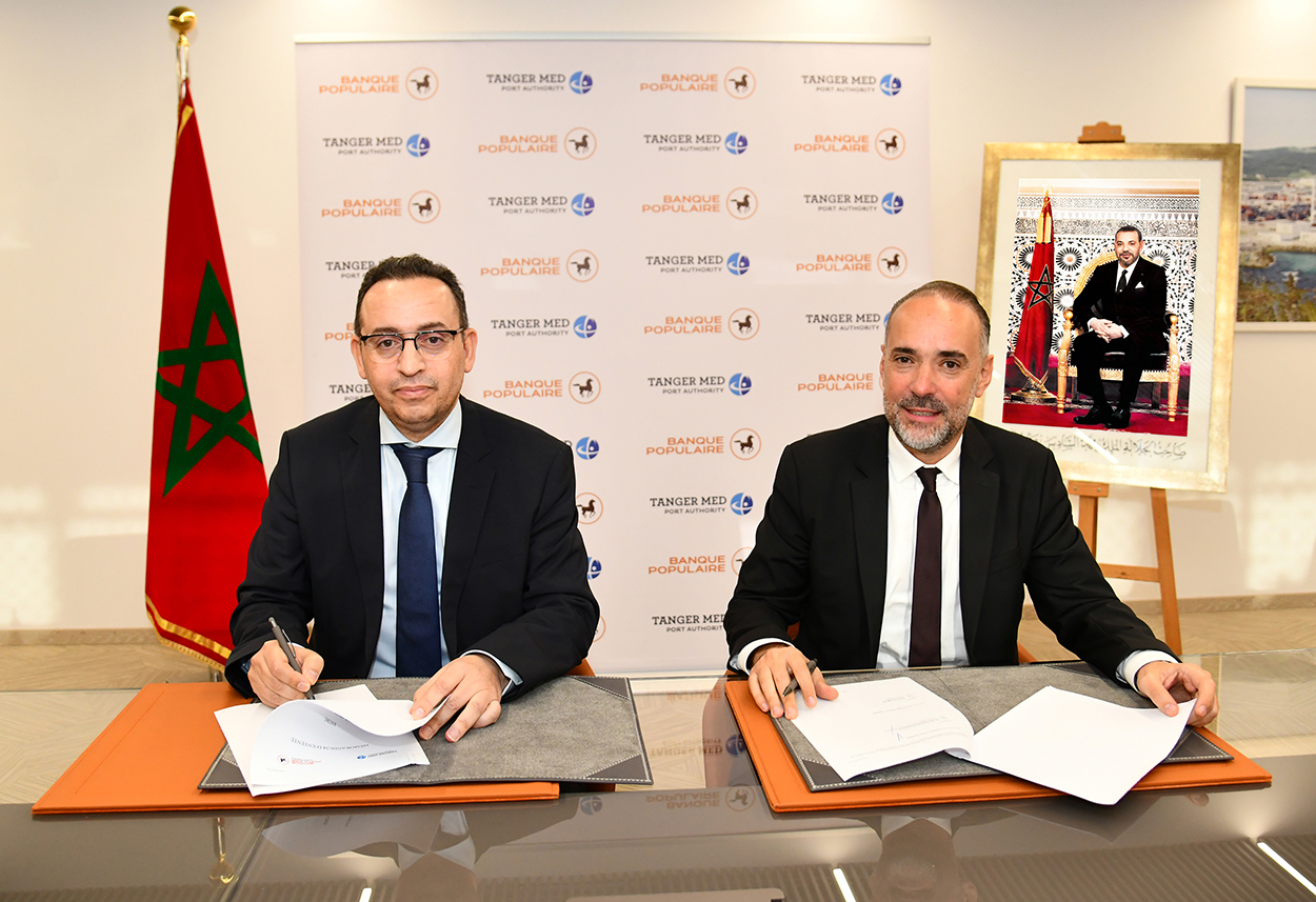 Signature du MoU entre la Banque Centrale Populaire (BCP) et Tanger Med Port Authority (TMPA)