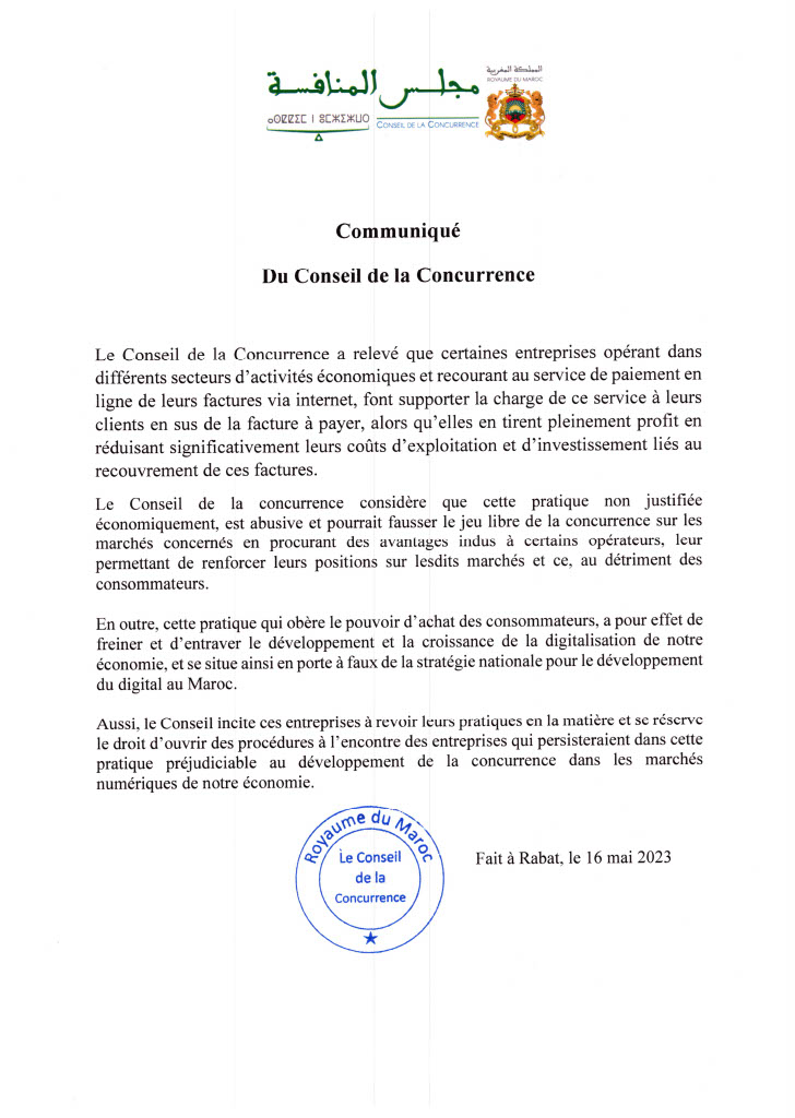 Ahmed Rahhou, conseil de la concurrence, concurrence, pratiques abusives,