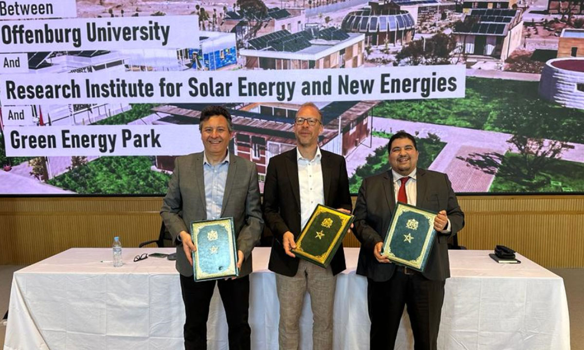 Énergies renouvelables: l’IRESEN, le Green Energy Park et l’Université d’Offenburg scellent un partenariat