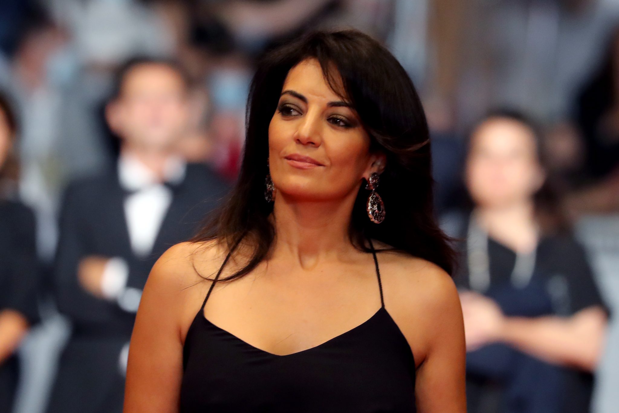 (from l) unknown and moroccan film director maryam touzani