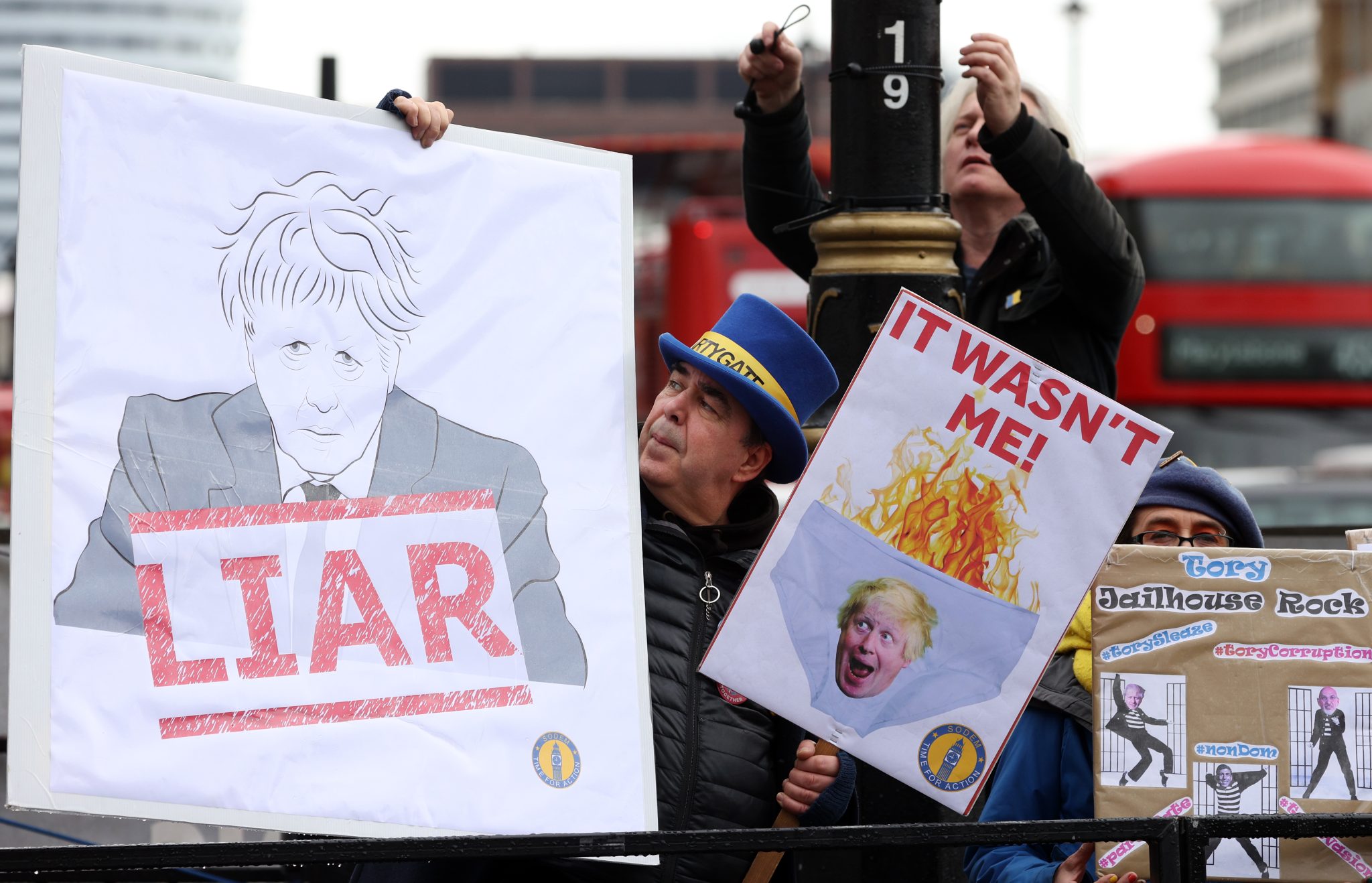 britain politics johnson demonstration