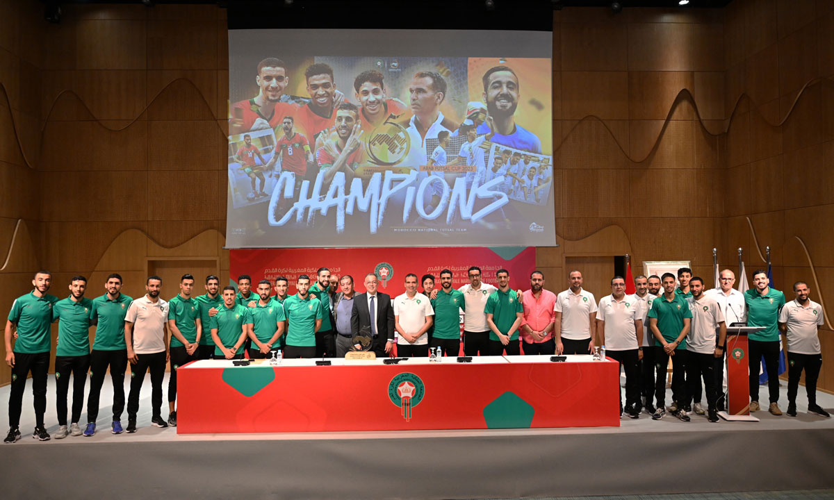 Salé: la FRMF organise une réception en l'honneur de la sélection de futsal, triple championne arabe