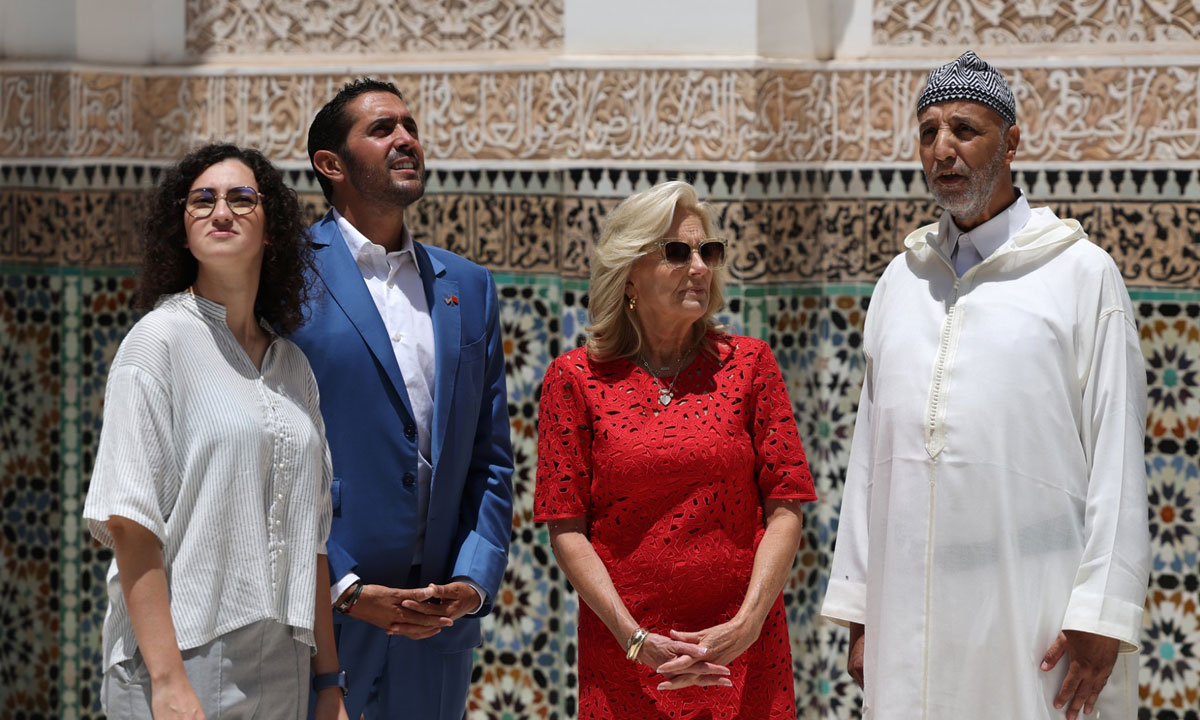 Marrakech : La Première Dame des Etats-Unis Jill Biden visite la Médersa Ben Youssef