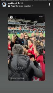 Story Insta de Carli Lloyd