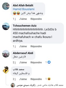 Commentaire d'un internaute algérien sur Facebook