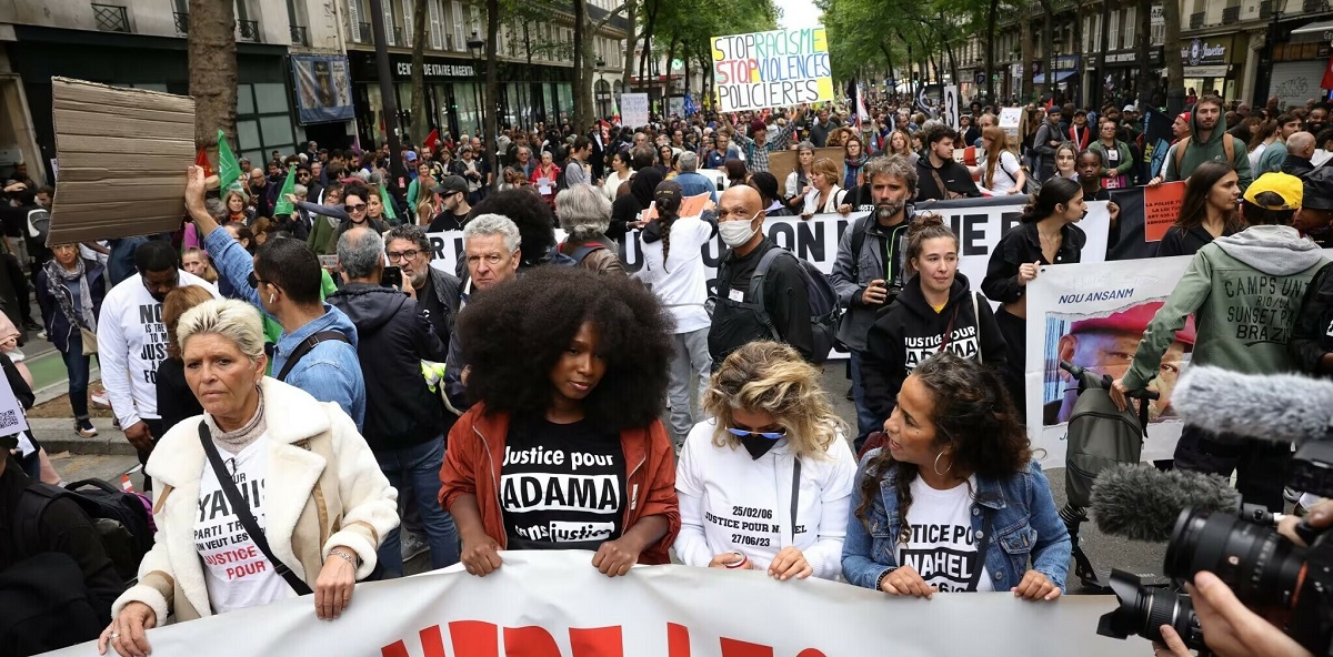 Paris, France, manifestations, violences policière, mort de Nahel, Nahel, justice pour Nahel, Reda Kateb , Benoît Magimel, Justine Triet,
