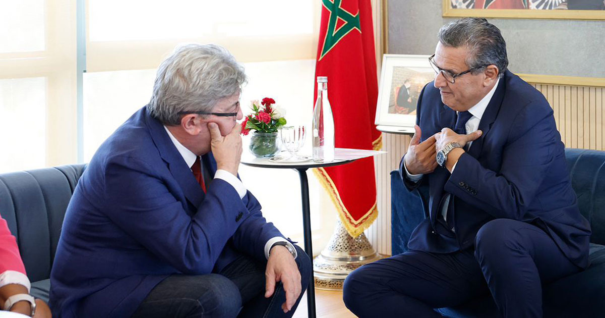Le Président du RNI reçoit M. Jean-Luc Mélenchon, leader de "La France Insoumise"