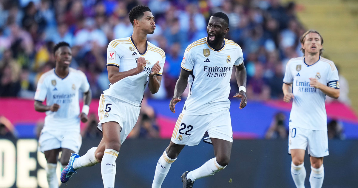 bellingham offre le clasico au real madrid avec un double face au barca (2 1)