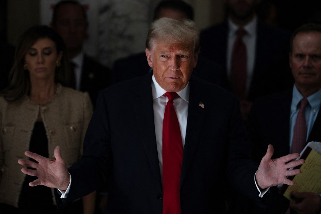 former president donald trump attends start of civil fraud trial in new york city