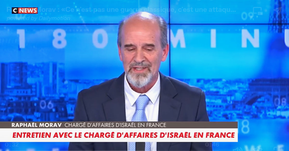Guerre Hamas-Israël: possible défaillance des services de renseignement israéliens, selon l'ambassadeur Raphael Morav