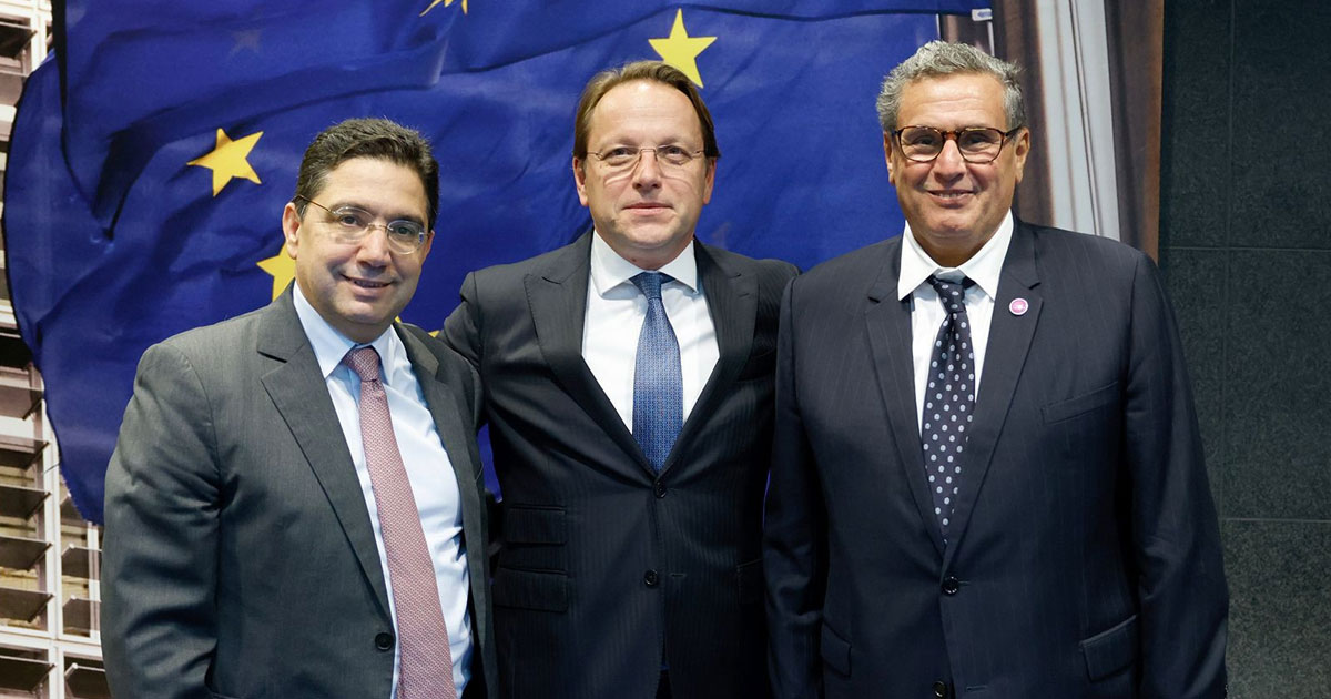 Le partenariat stratégique Maroc-UE au centre d'entretiens entre M. Akhannouch et le Commissaire européen au voisinage