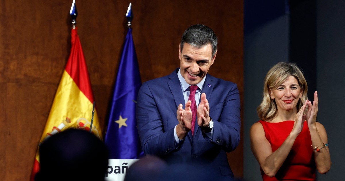 pedro sanchez et yolanda diaz