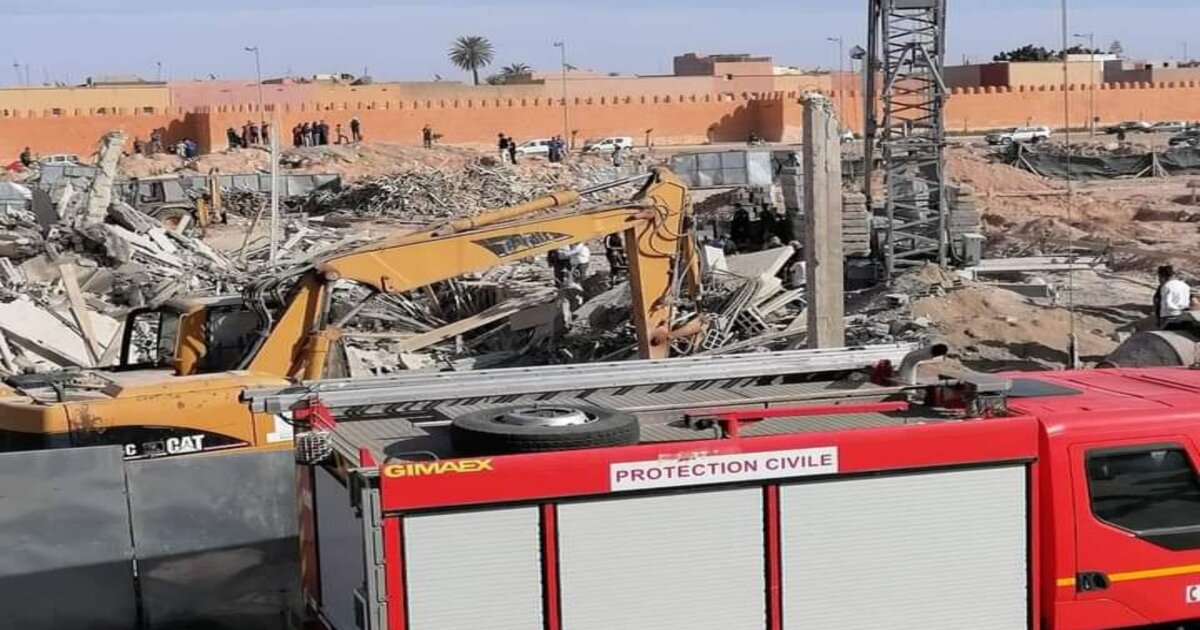Effondrement d'un immeuble à Tiznit. Crédit photo : DR