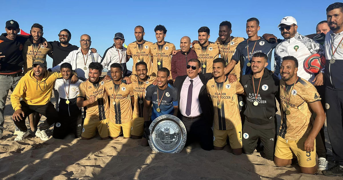 L'AS Faucon d'Agadir remporte le championnat national de beach-soccer