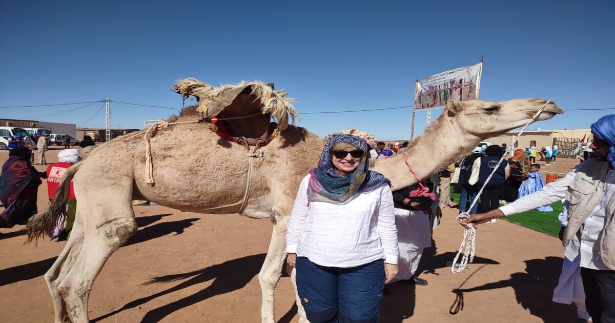 L'ambassadrice américaine en Algérie à Tindouf. Crédit photo: compte Twitter de la diplomate