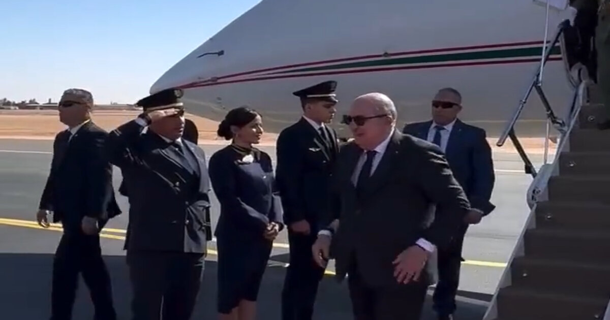 Le président algérien Abdelmajid Tebboune à Tindouf / Capture d'écran