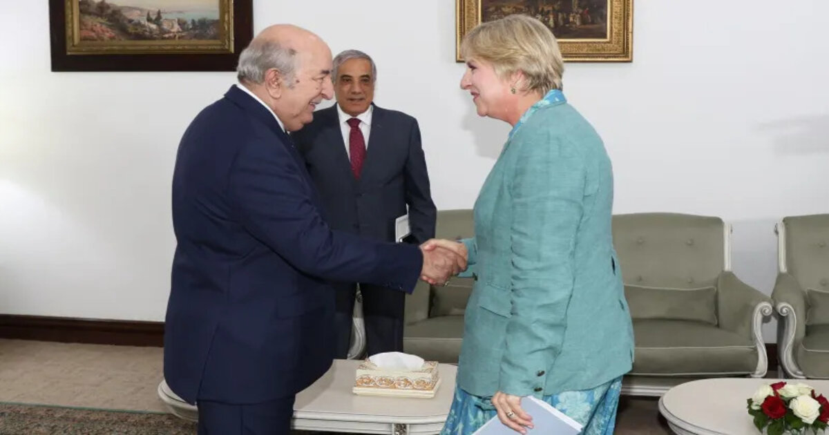 L'ambassadrice des Etats-Unis en Algérie reçue par le président algérien Abdelmajid Tebboune. Crédit photo : DR