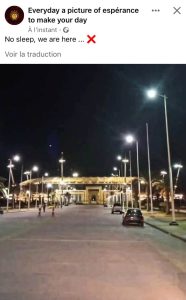Post Facebook menaçant d'une page tunisienne contre les fans du Wydad