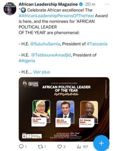 Rebelote ! La description continue de citer le président Tebboune, alors que la photo affiche Aziz Akhannouch.