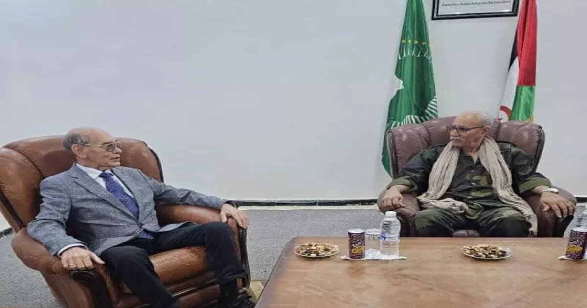 L'ambassadeur russe reçu par Brahim Ghali à Tindouf. Crédit photo : DR