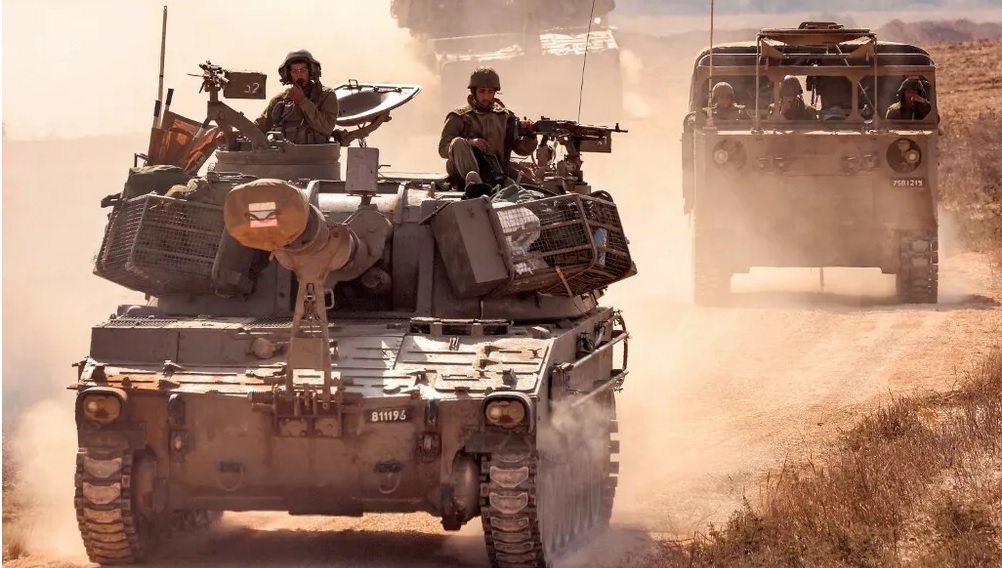 un obusier armee israelienne position bande gaza