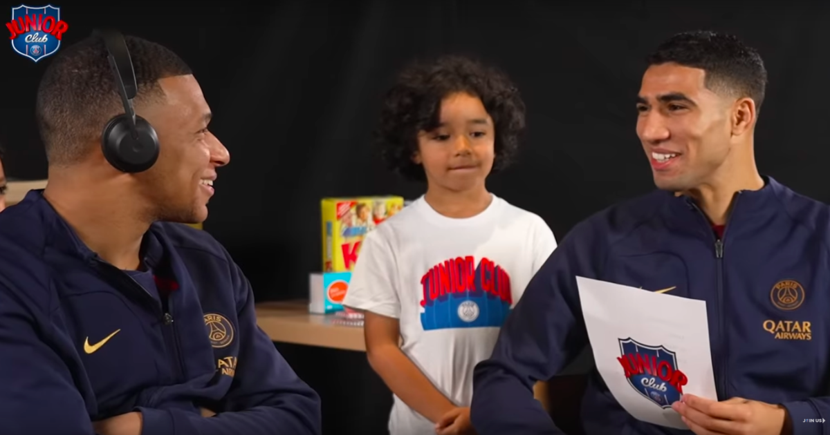 Kylian Mbappé et Achraf Hakimi dans la dernière capsule du PSG.