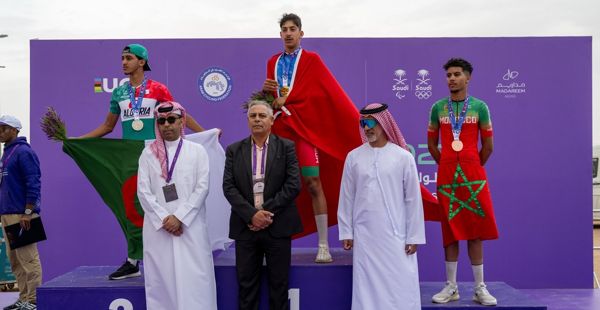 cyclisme achraf karimi champion arabe course route