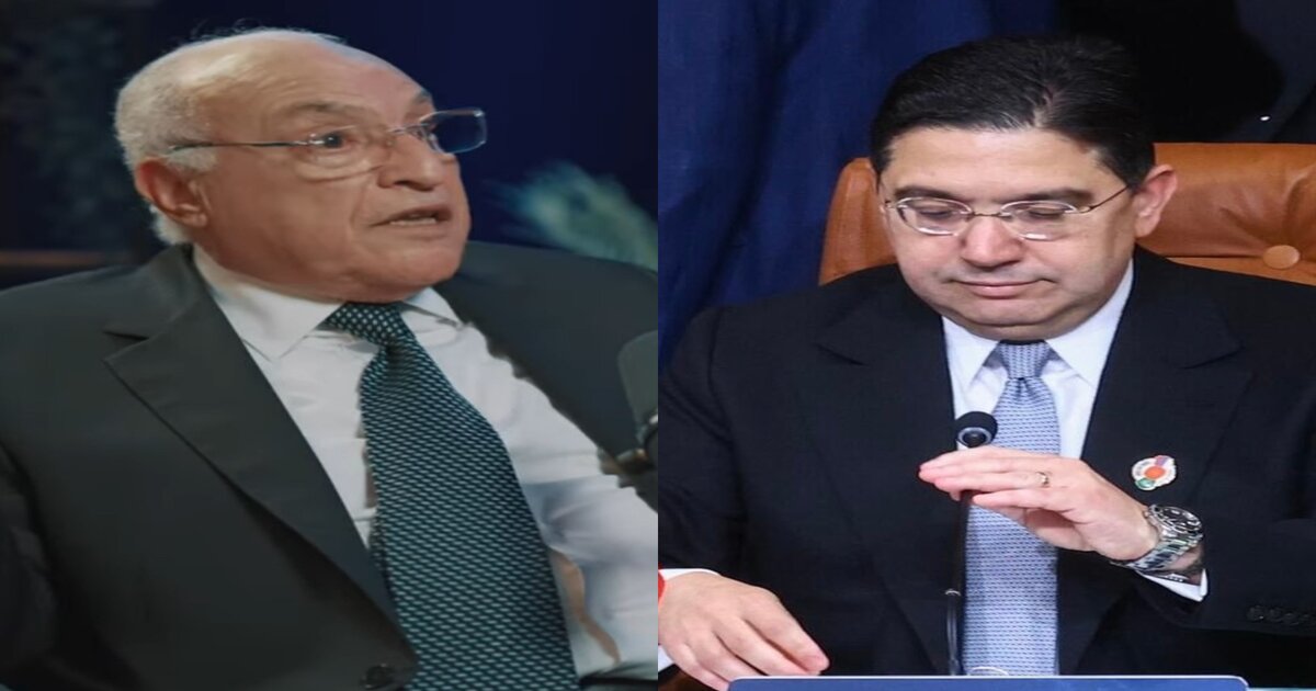 Ahmed Attaf (à gauche) et Nasser Bourita (à droite). Collage H24info.