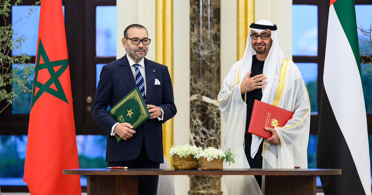 Le Roi et le Président émirati président la cérémonie d'échange de plusieurs mémorandums d’entente entre le Royaume du Maroc et l’Etat des Emirats Arabes Unis