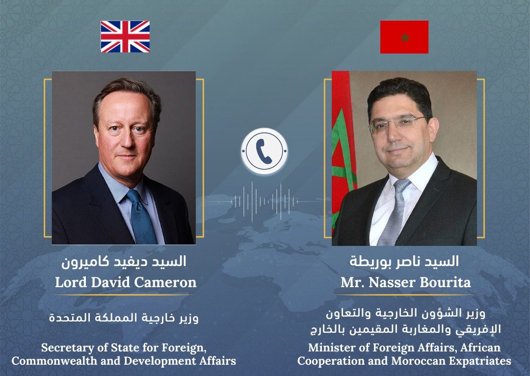 Entretin téléphonique entre Nasser Bourita et David Cameron.