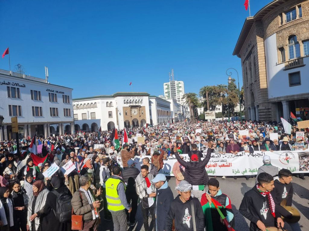 rabat manifestation contre la normalisation