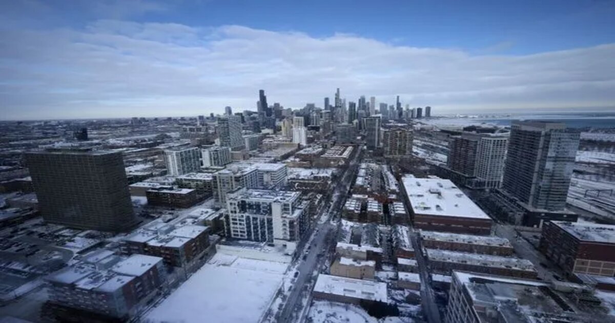 Vue de Chicago (Illinois) le 17 janvier 2024.