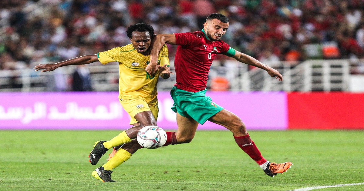 Photo du dernier match Maroc-Afrique du Sud.