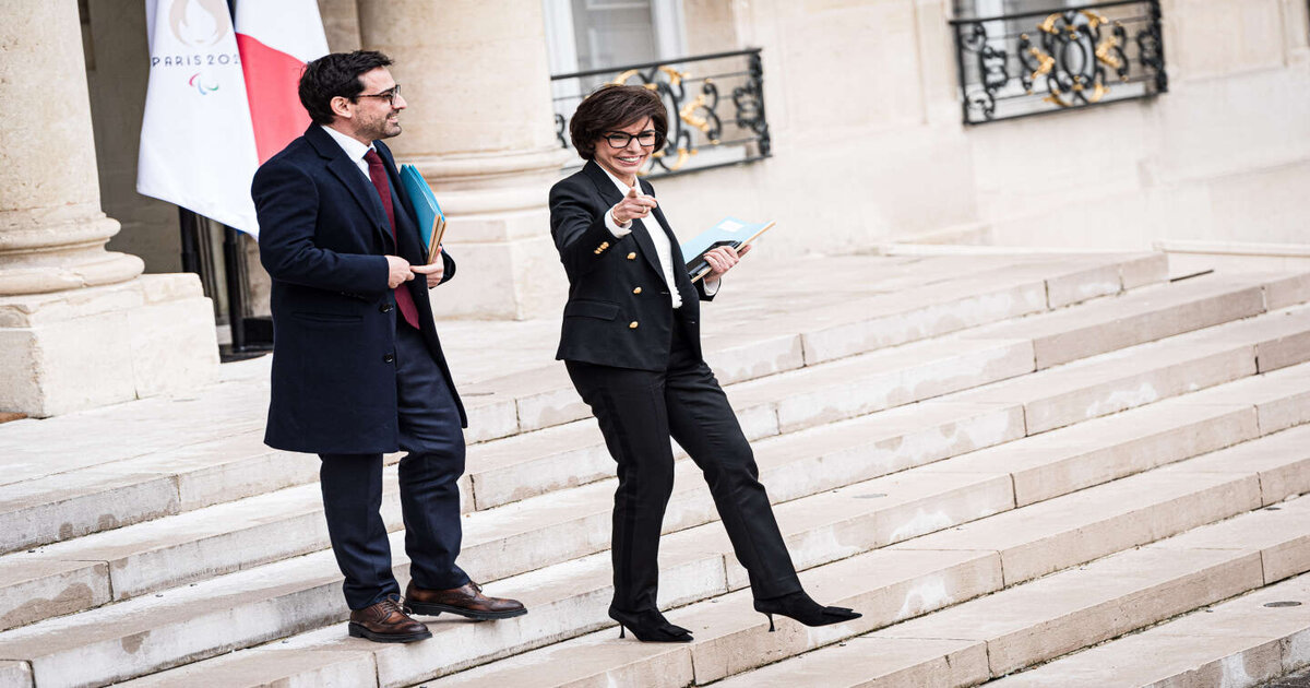 Stéphane Séjourné et Rachidi Dati à l'Elysée.