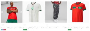 puma prix du kit supporters morocco en euro