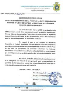 Prétendu "premier" communiqué de la fédération congolaise.