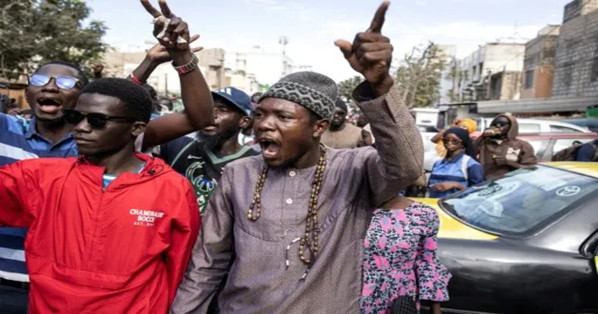 Des manifestants Sénégalais.