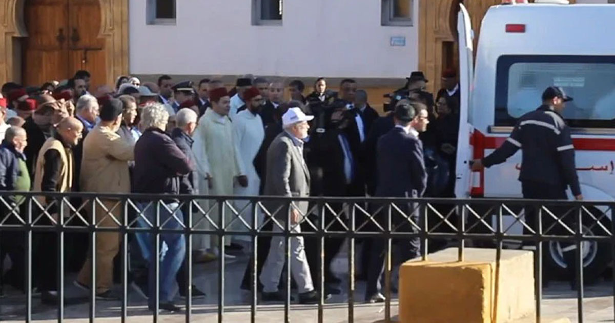 Obsèques à Casablanca de Feu Mohamed Bensaïd Aït Idder en présence de SAR le Prince Moulay Rachid