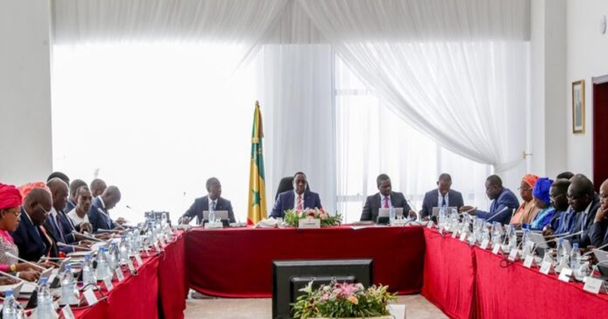 Conseil des ministres du Sénégal.