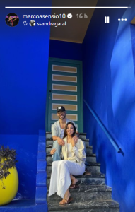 Marco Asensio et son épouse à Marrakech.