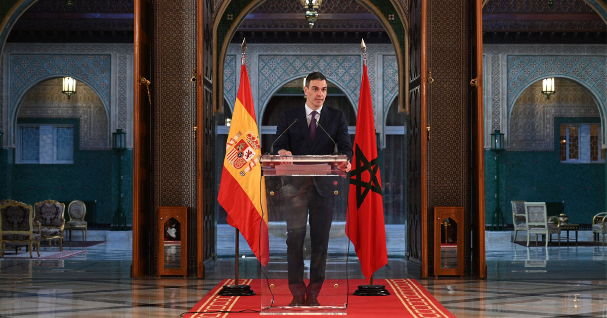 pedro sanchez au palais royal de rabat