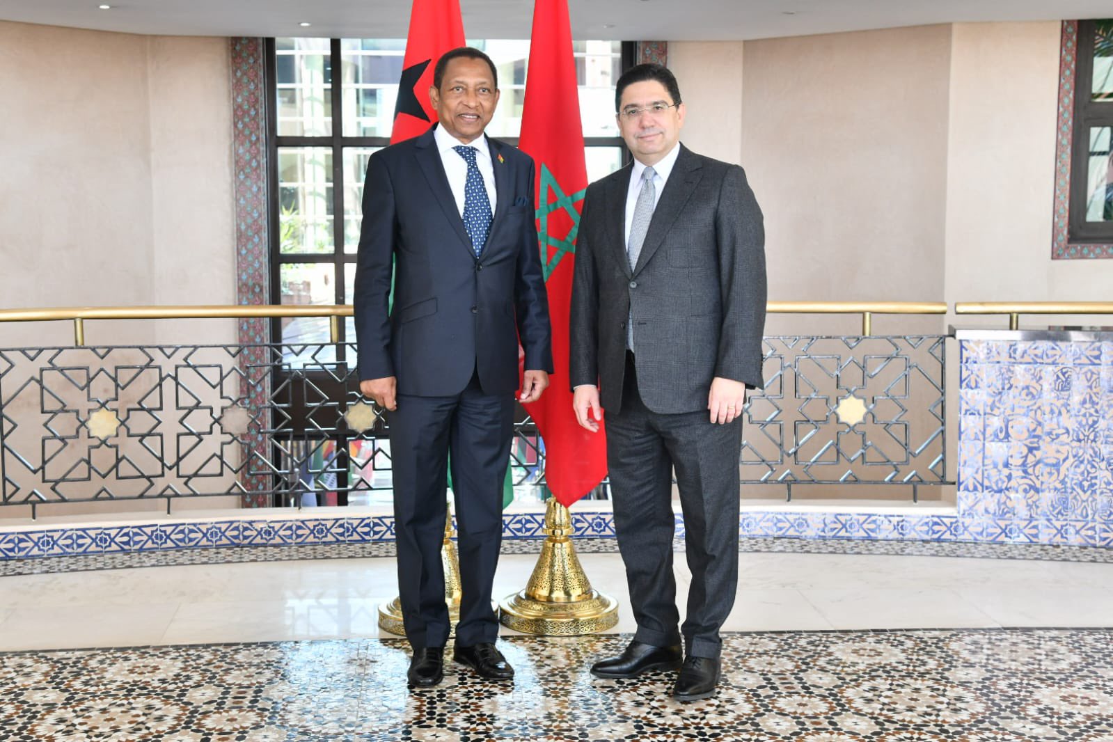 Nasser bourita a reçu, aujourd’hui à rabat, le ministre des affaires etrangères, de la coopération internationale et des communautés de la république de guinée bissau, m. carlos pinto pereira