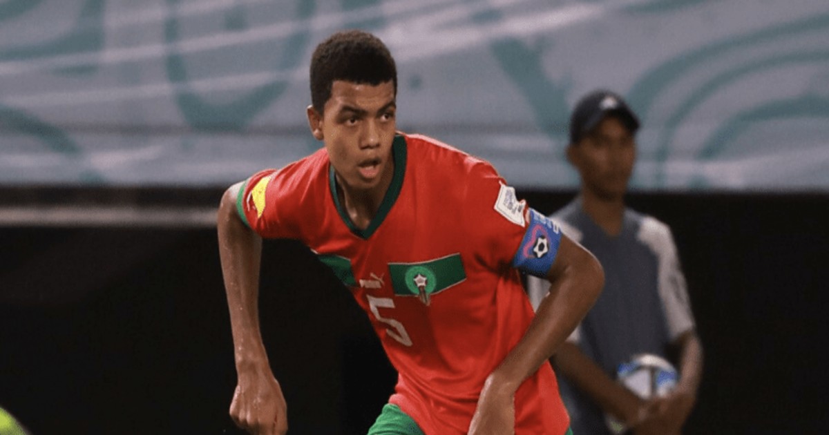 Abdelhamid Ait Boudlal, capitaine de la sélection U17 du Maroc.