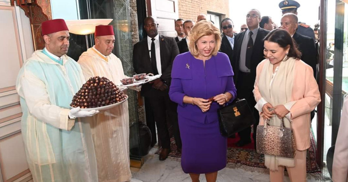 Lalla Asmae préside un déjeuner offert par le Roi en l'honneur de la Première Dame de Côte d’Ivoire Mme Dominique Ouattara