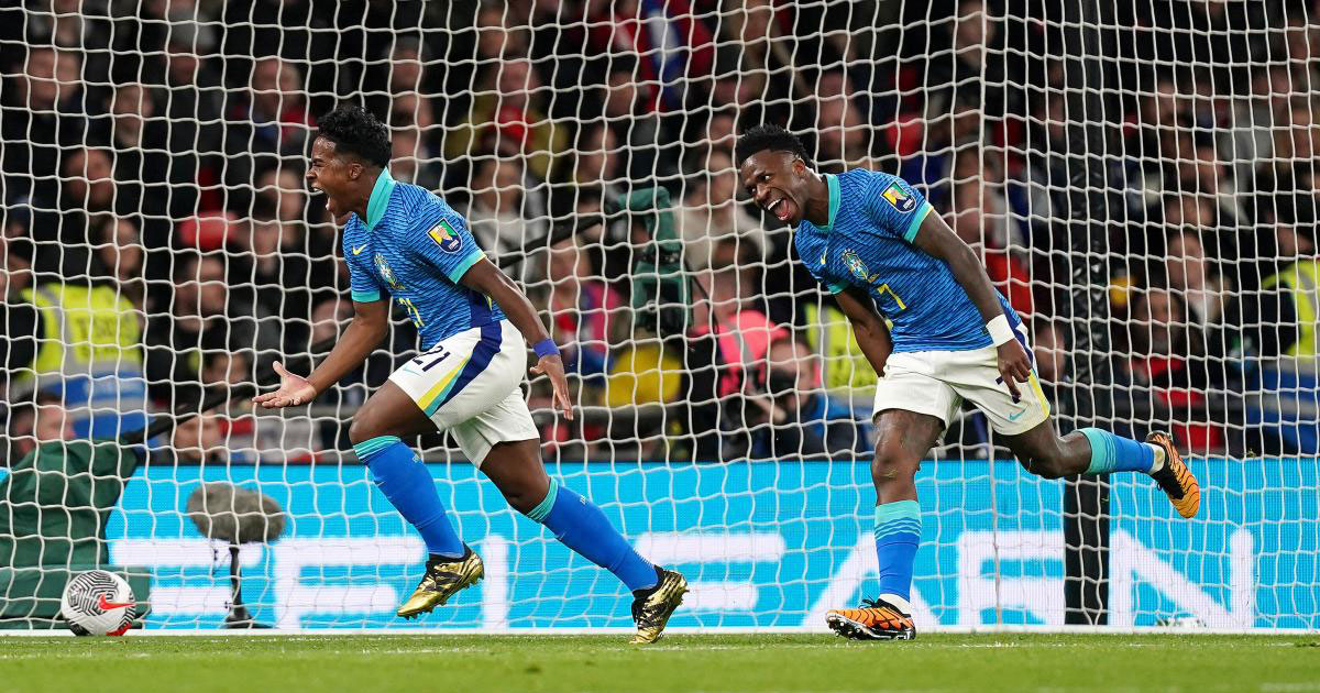 Vidéo. Foot: le Brésil du jeune Endrick bat l'Angleterre 1-0 à Wembley